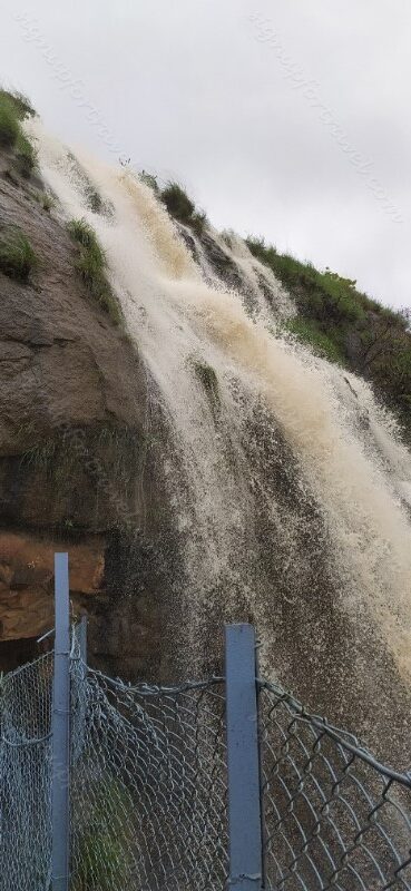 bhaja caves waterfall top- lonavala cycling bhaja and karla caves