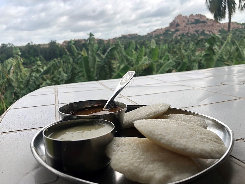 Breakfast with a view in Hampi