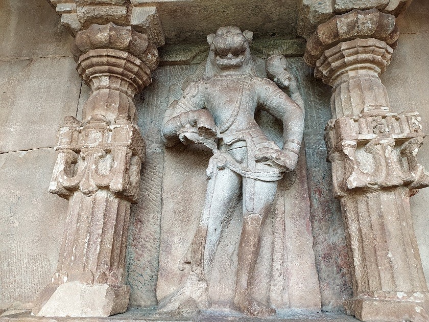 Sculptures inside Durga temple Aihole