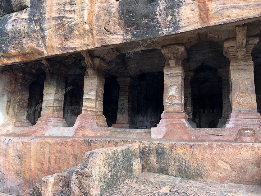 Outside view of Cave 4 at Badami