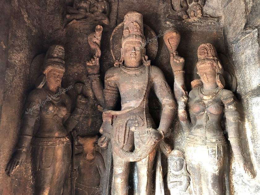 Sculpture of Harihara in Cave 1 at Badami