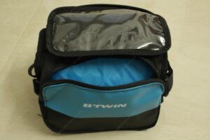 Decathlon cycling frame saddle bag 2 litres touch sensitive smartphone pouch