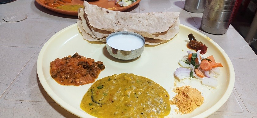 South Indian thali for dinner
