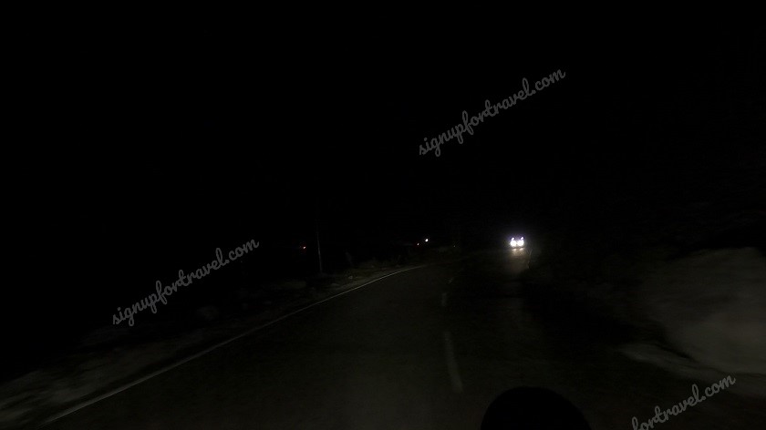 Riding to Bomdila from Shergaon in the dark