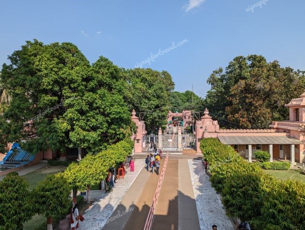 View of the temple main gate from upper floor at Shree Vishwanath Temple at BHU Varanasi
