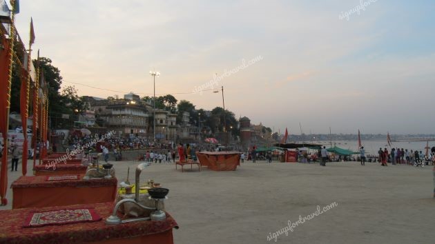 Twilight scene at Assi ghat Varanasi