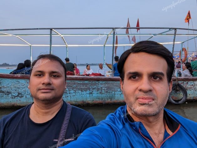 On the boat at Assi Ghat Varanasi