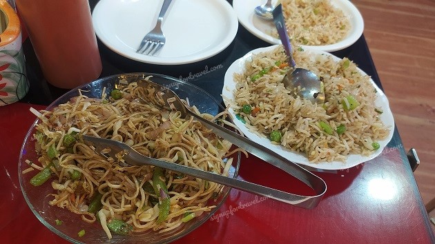 Chinese food at the Sarnath Cafe - Sarnath