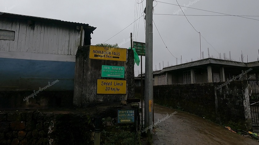 Signboard giving directions
